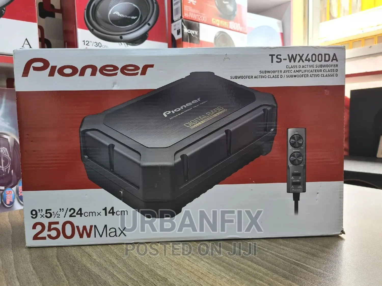 Pioneer Underseat Subwoofer With Bass Remote and Cables