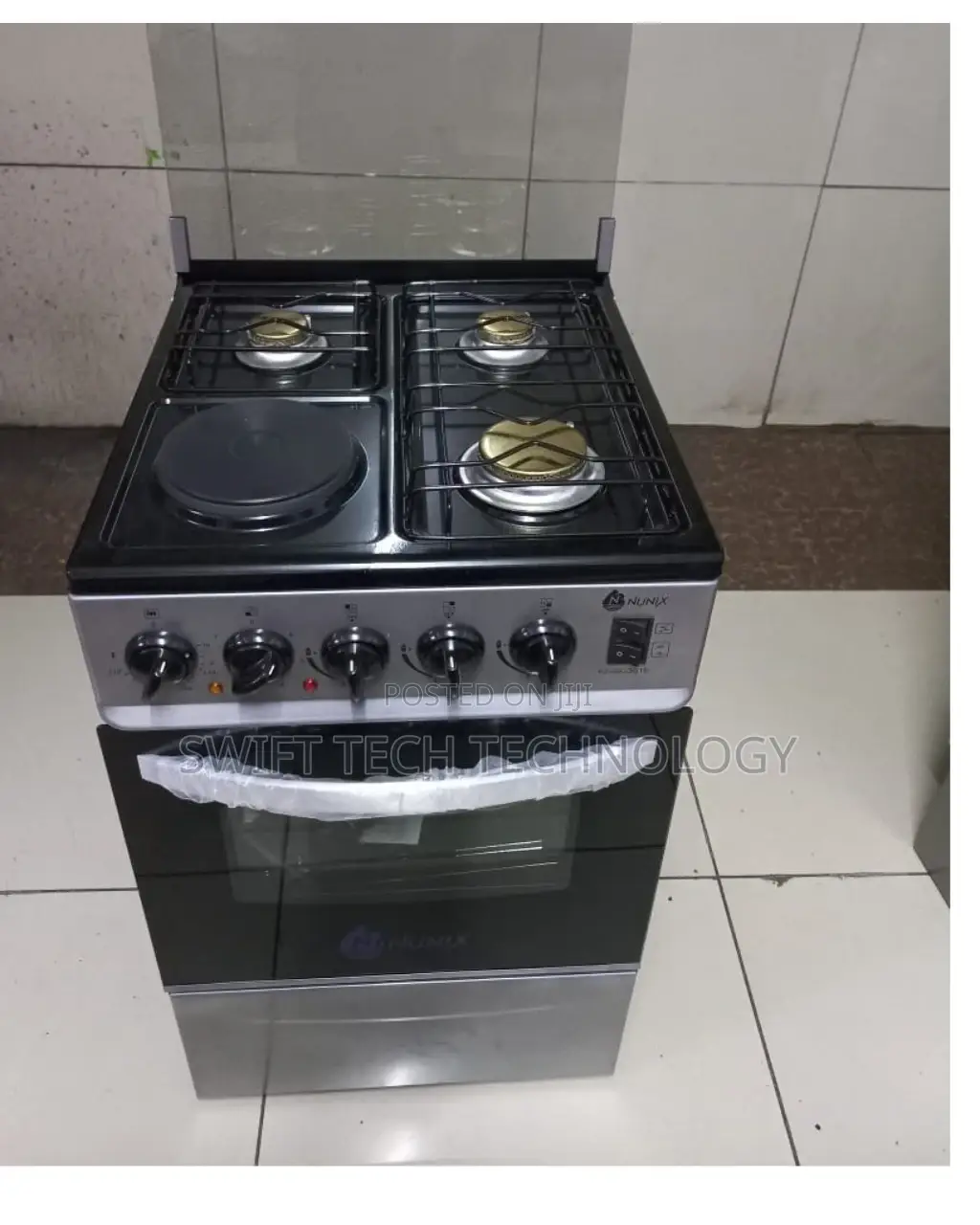 Nunix Standing Cooker 3 Gas+1 Electric