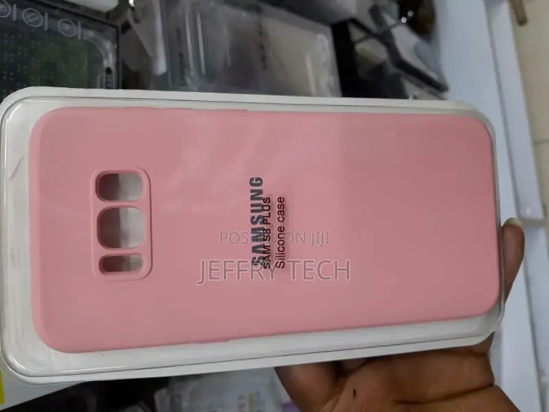 Silicone Galaxy S8 Plus Case, Cute Pink Liquid Silicone Gel