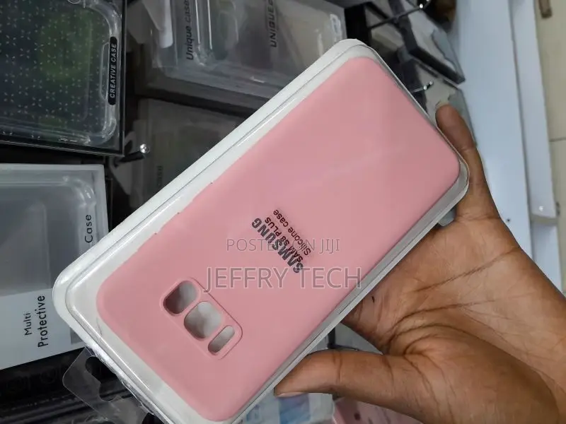 Silicone Galaxy S8 Plus Case, Cute Pink Liquid Silicone Gel