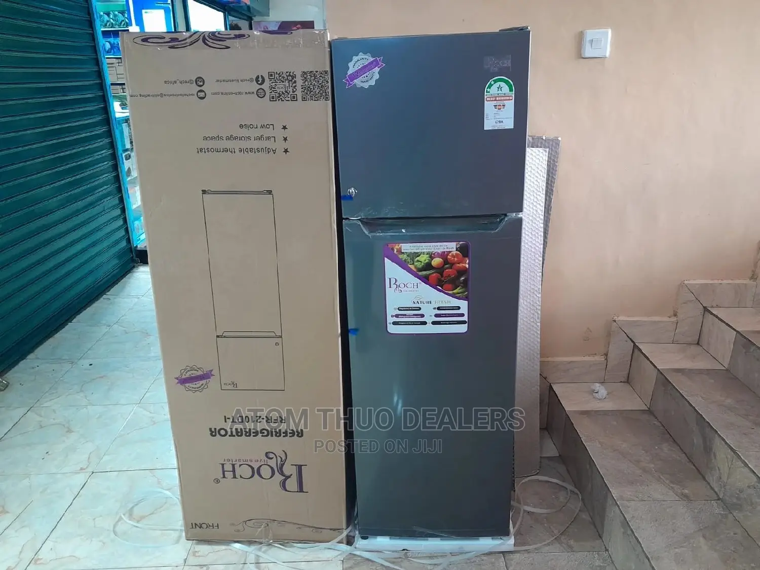 Roch Double Door Fridge/ Refrigerator 210dt , 