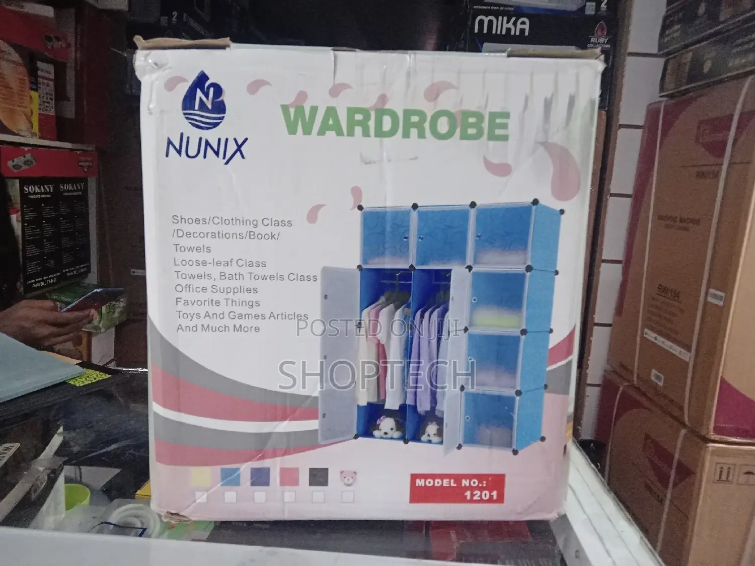 Nunix 3 Columns Heavy Portable Plastic Wardrobes