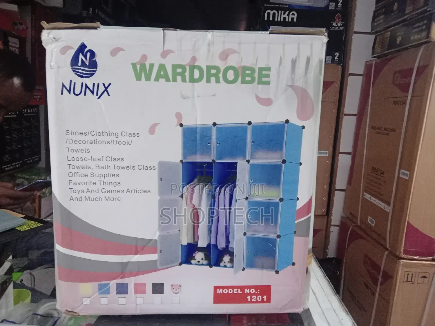 Nunix 3 Columns Heavy Portable Plastic Wardrobes