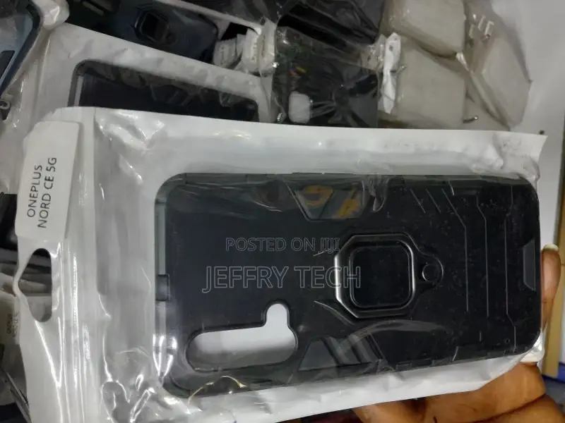Ring Armor Tough Hybrid Case Cover Oneplus Nord CE 5G Blac