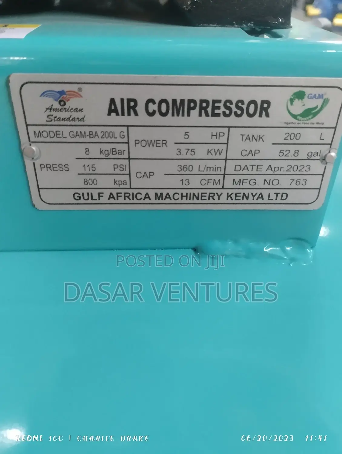 200l Air Compressor Electric 5hp