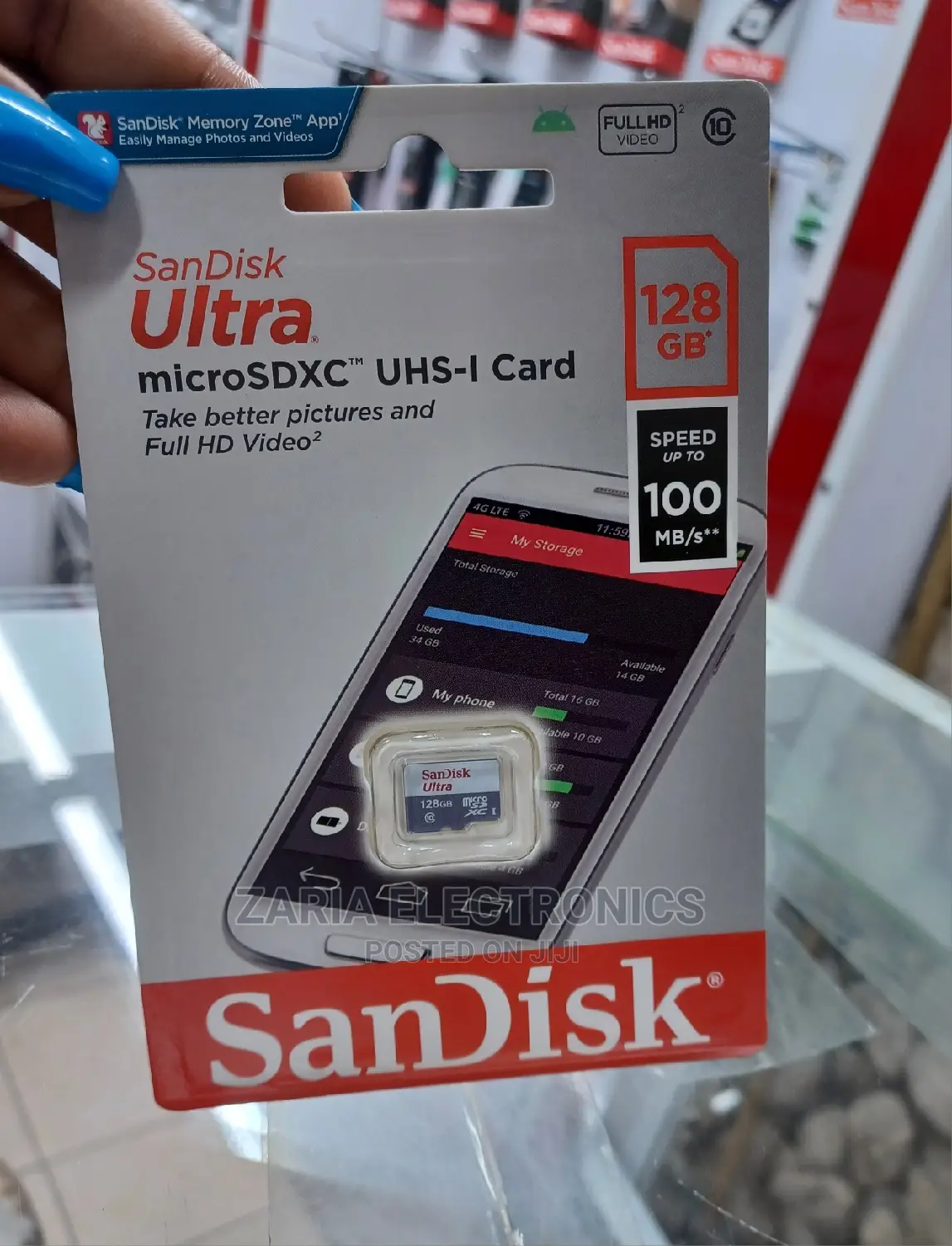 Sandisk Micro 128gb Memory Card Ultra 100mbps,Original