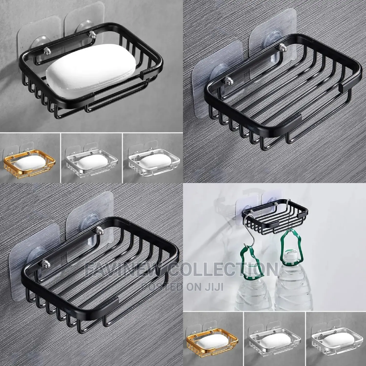 Free Punch Wall-Mounted Aluminum Drain Soap Dish Holder