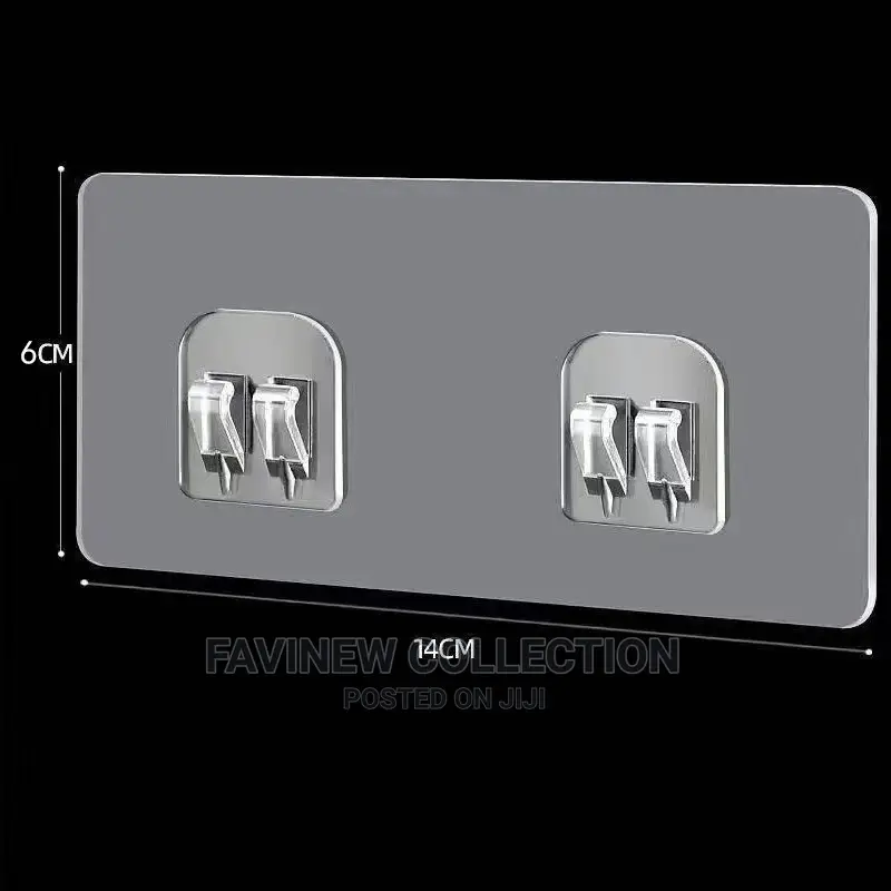 Heavy Duty Clear Adhesive Waterproof Wall Hooks/Stickers