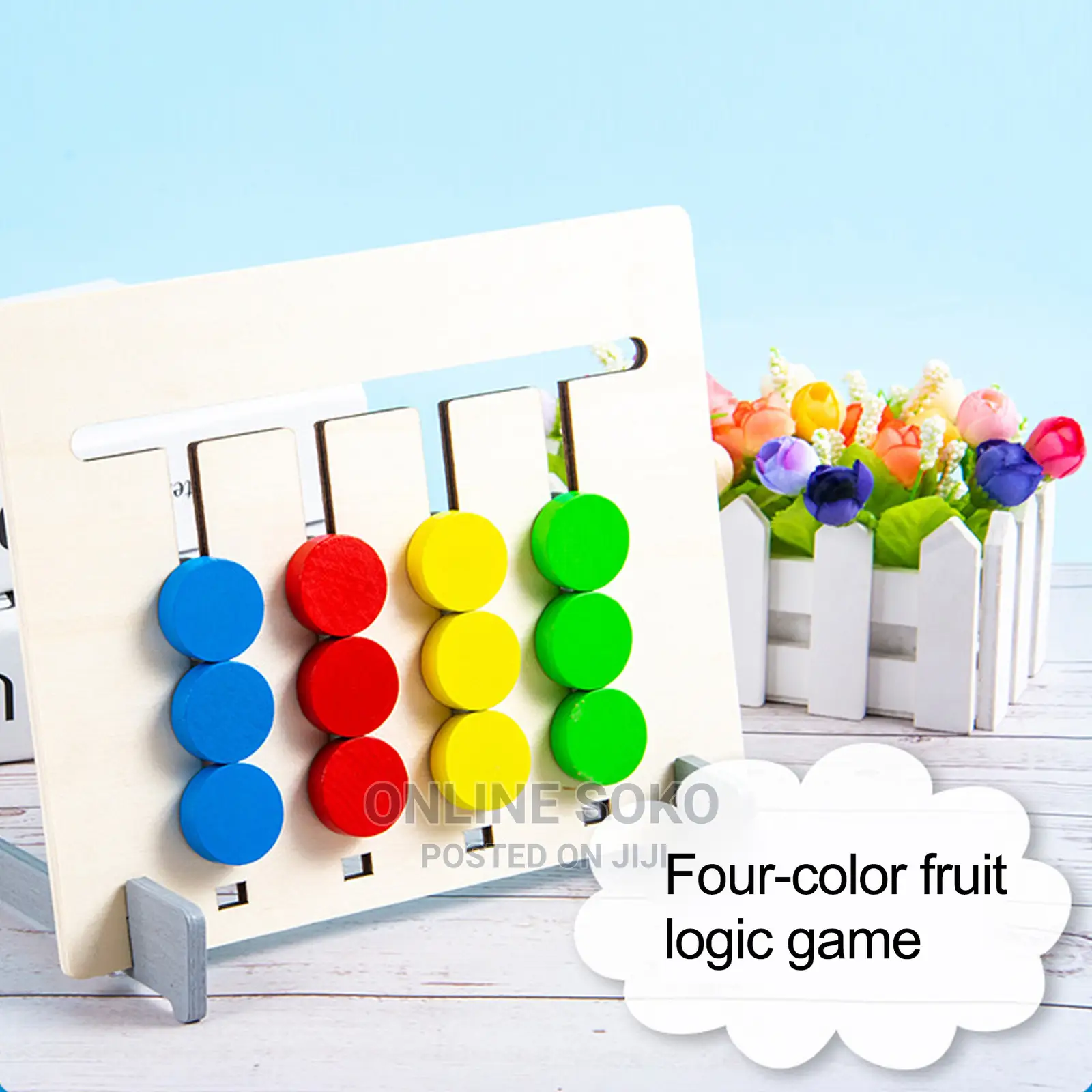 Kids Four-Color Fruit Logic Game Educational Montessori Toy