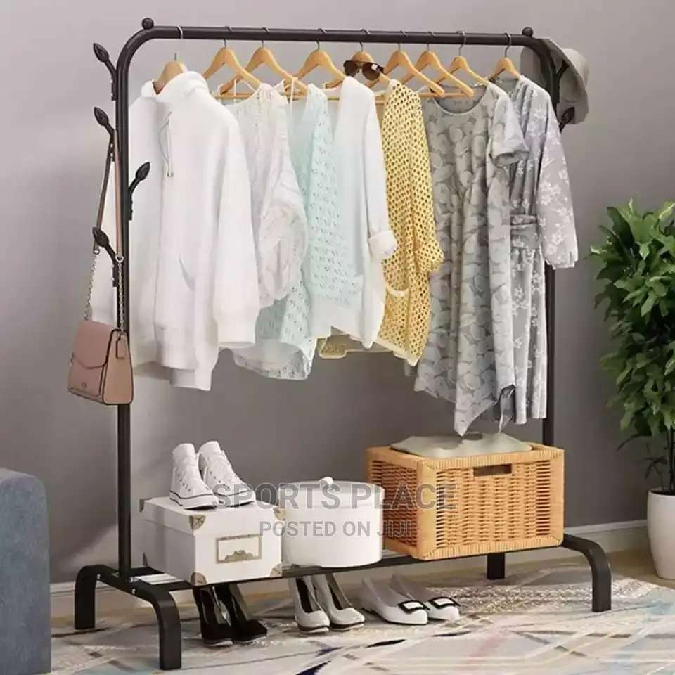 Cloth Rack With a Bottom Shelve