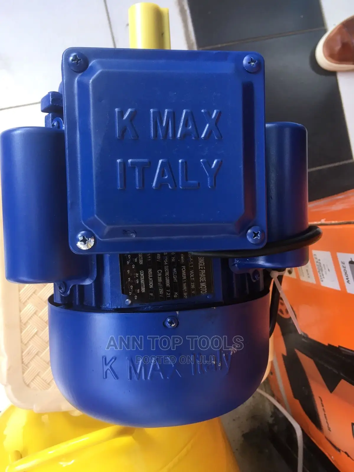 Kmax Italy 5hp Low Speed Single Phase Motor