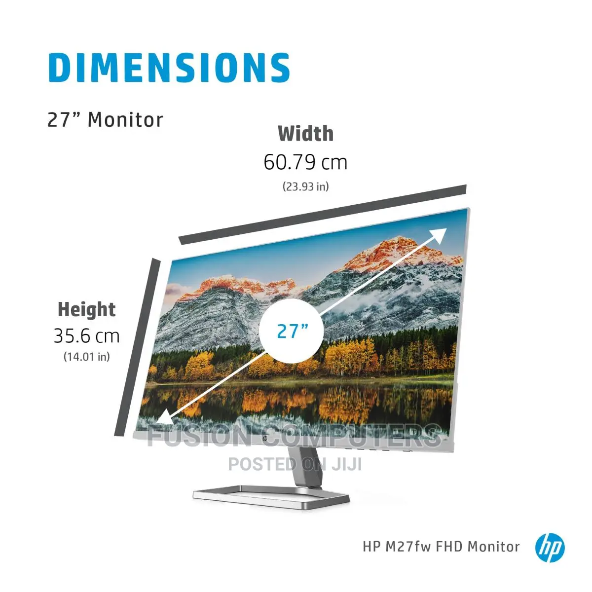 HP Desktop Monitor - M27fw - 27in - 1920x1080 (FHD) - IPS