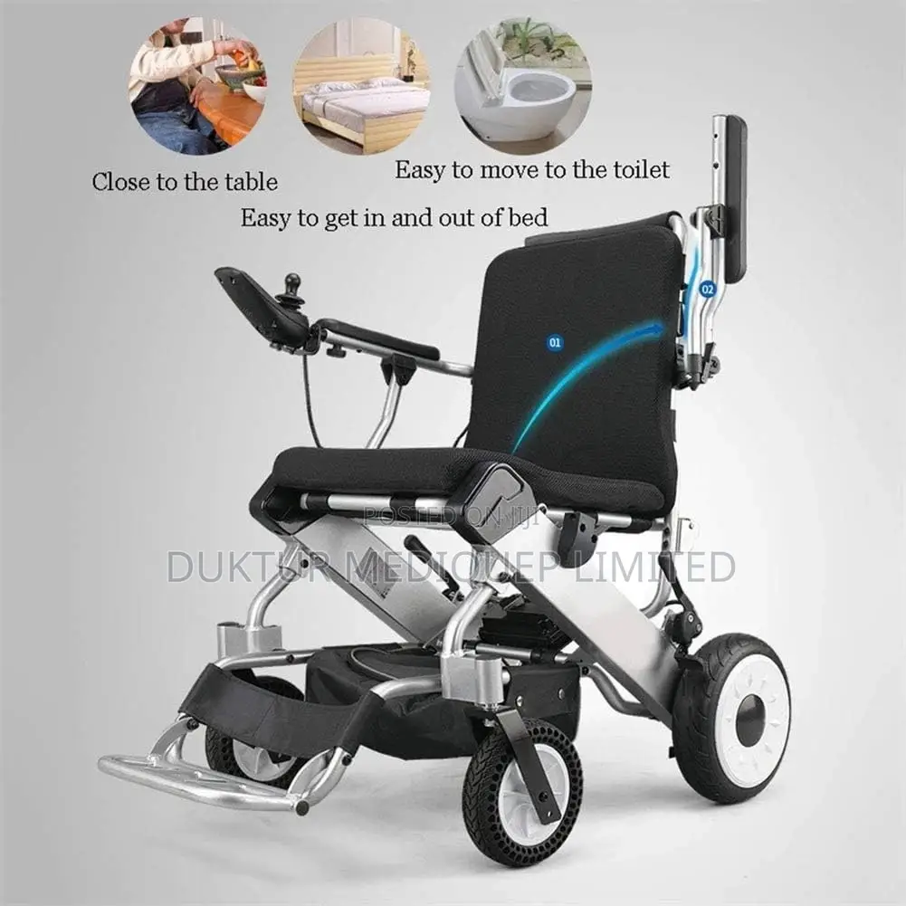 Electric Wheelchair, 100kg Maximum Load Lightweight Foldable