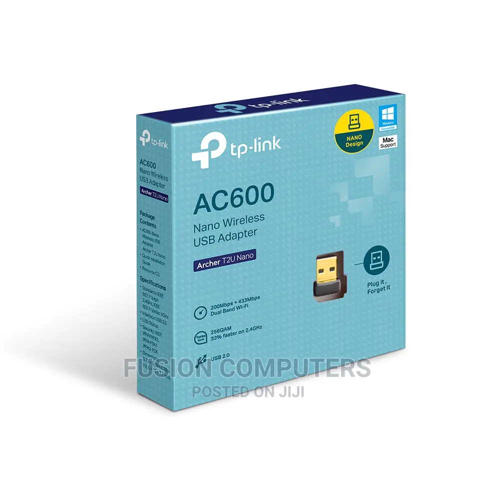 TP-LINK Adapter Archer T2u Ac600 Nano Wireless Dual