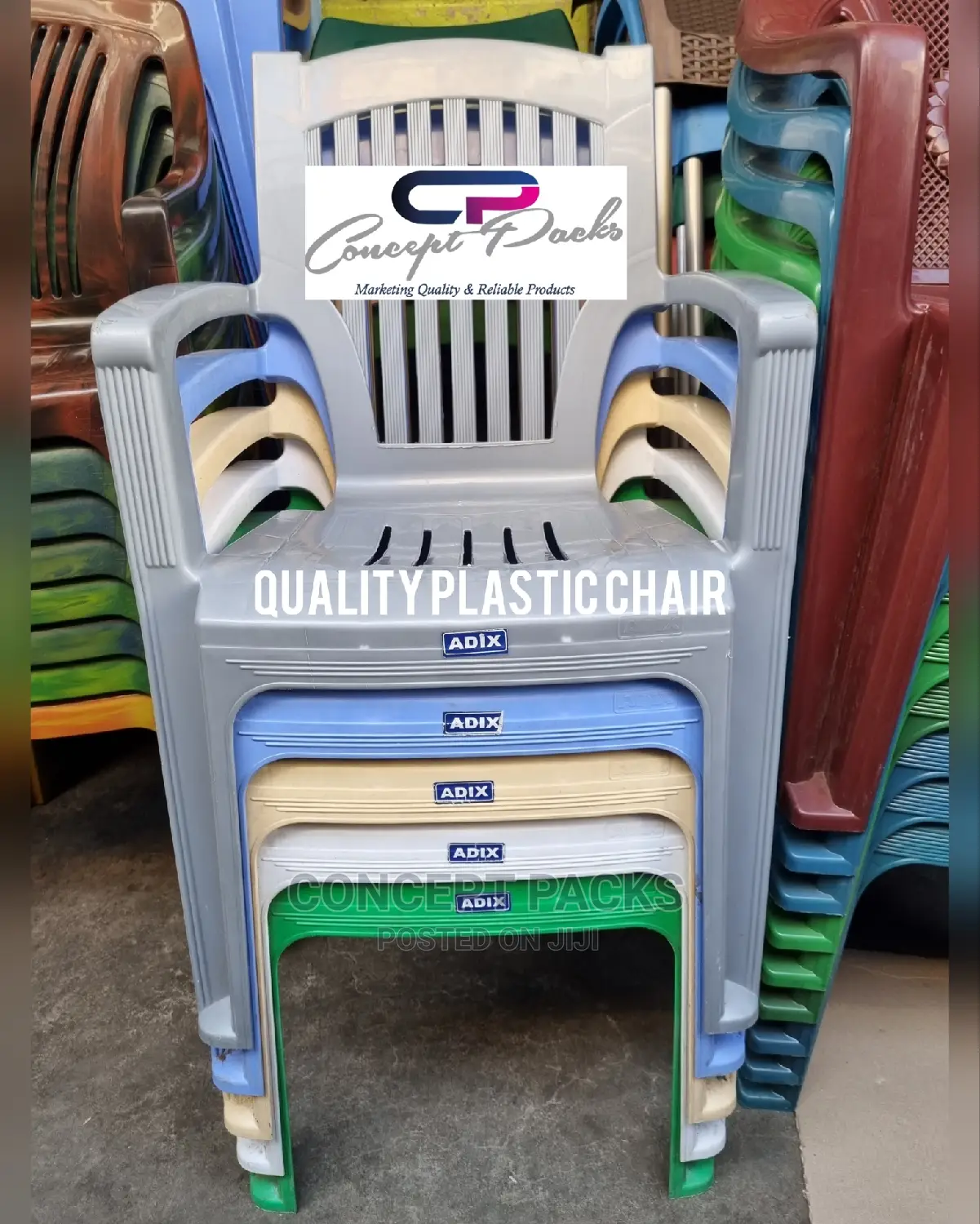 Quality Long Arm Plastic Chair.