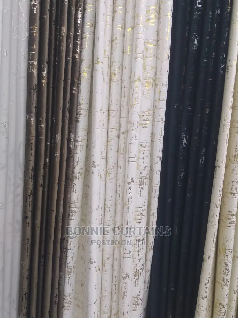Purple and Cream Curtains Nice for Dining Rooms