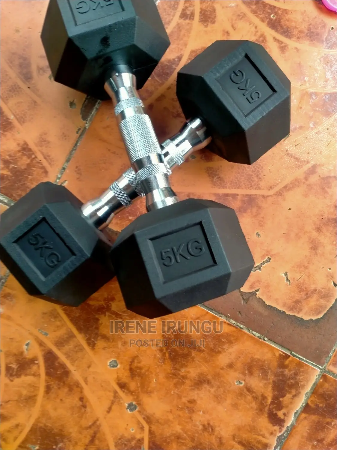 5kg Pair Hexagonal Dumbell