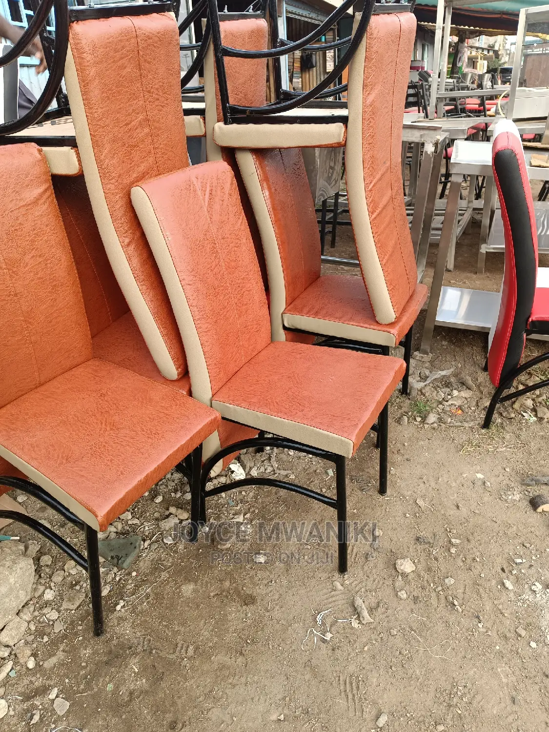 Executive Restaurant Chairs Gold and Cream