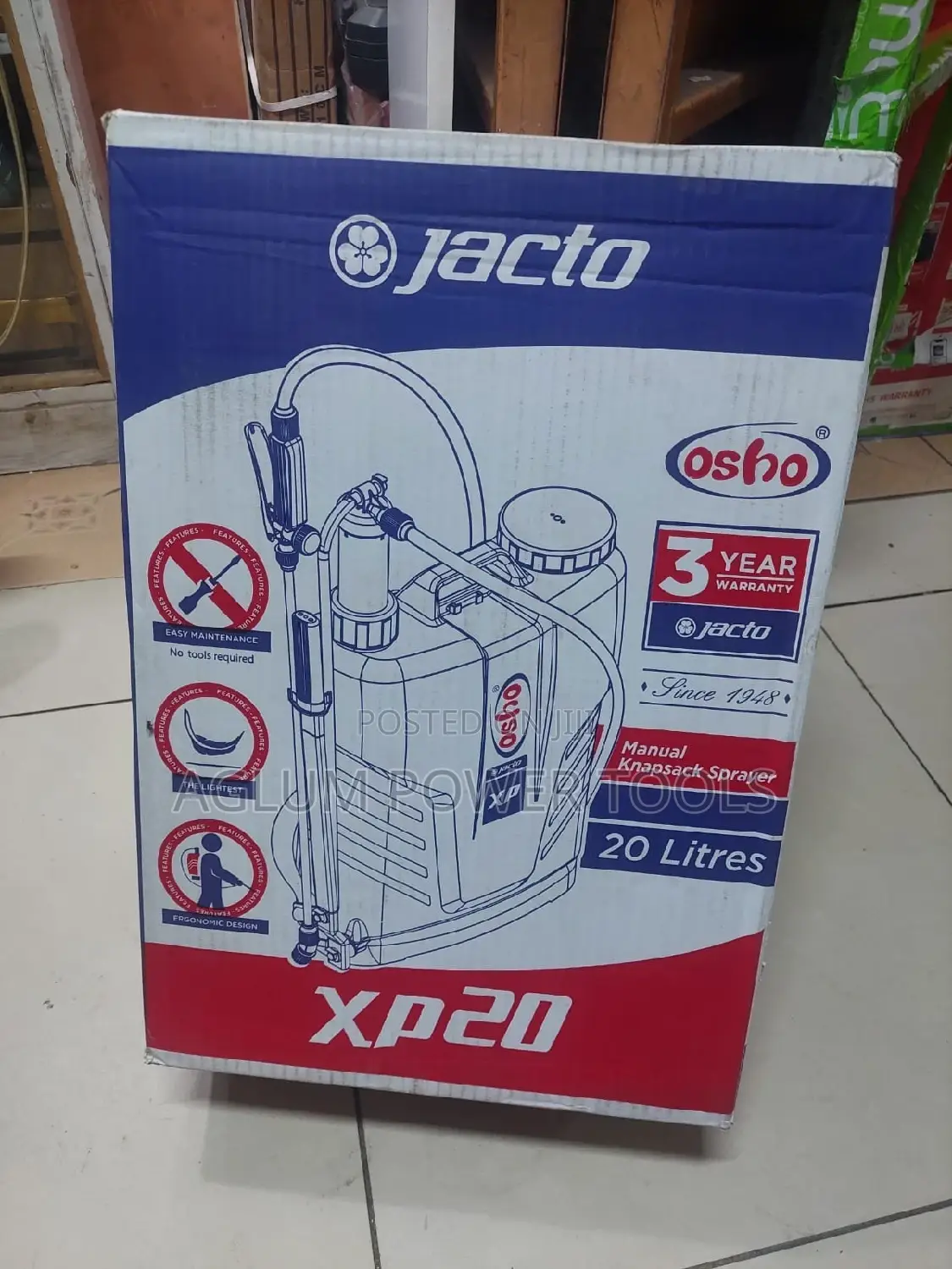Jacto Knapsack Sprayer 20L 3 Years Warranty