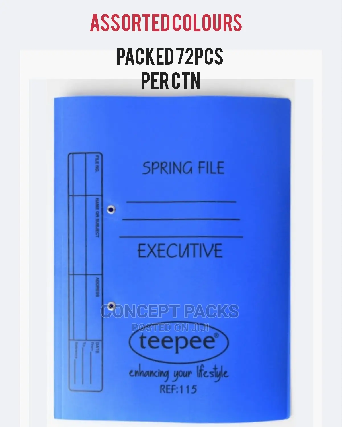 Teepee Execitive 72pcs (1ctn) PVC Spring File.
