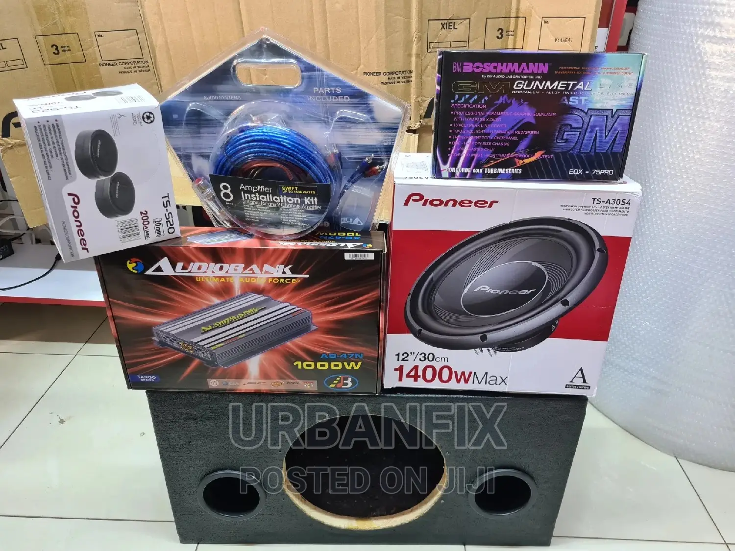 Pioneer 1400 Watts Bass Subwoofer Complete Car Audio System