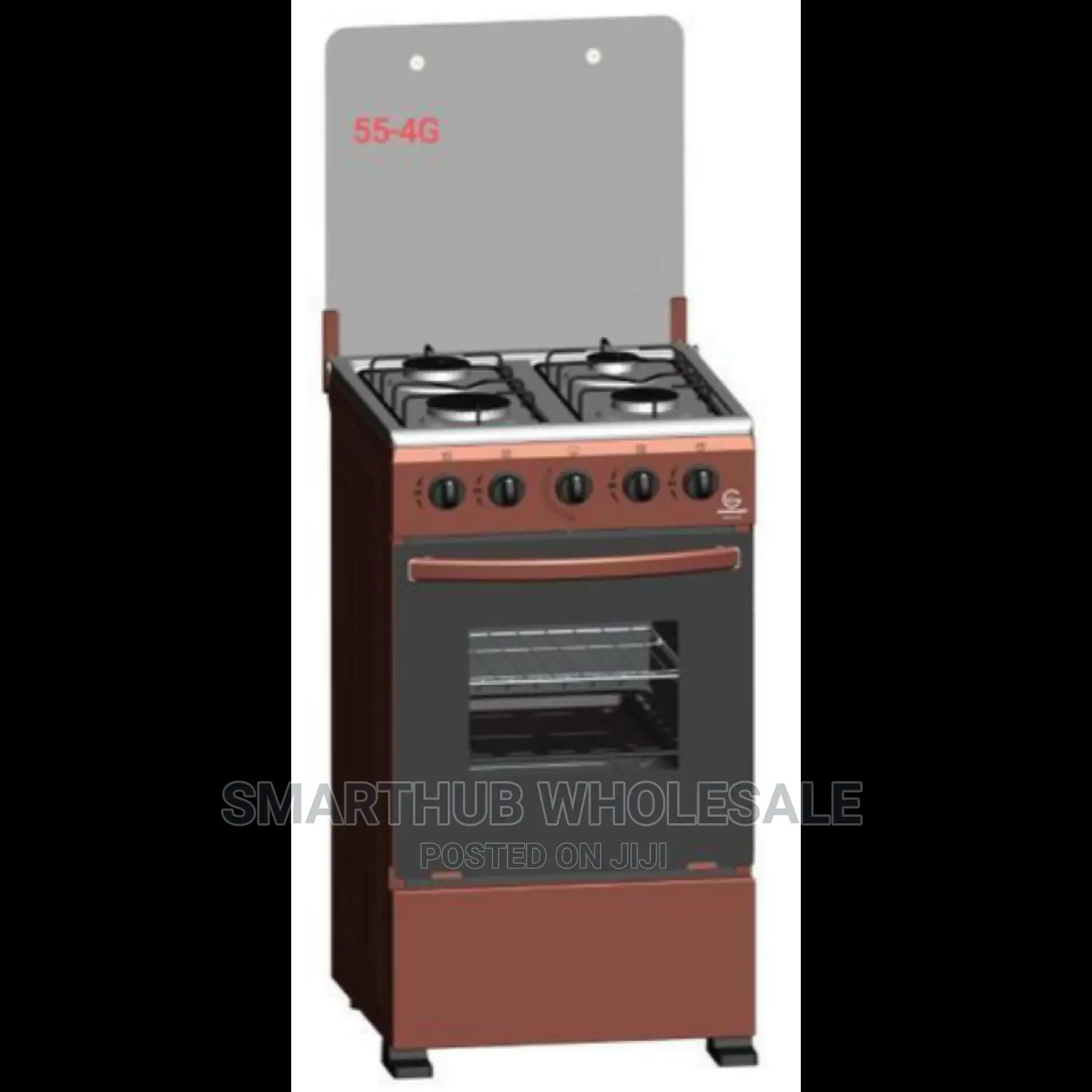 Eurochef Full 4 Gas + Gas Oven Standing Cooker