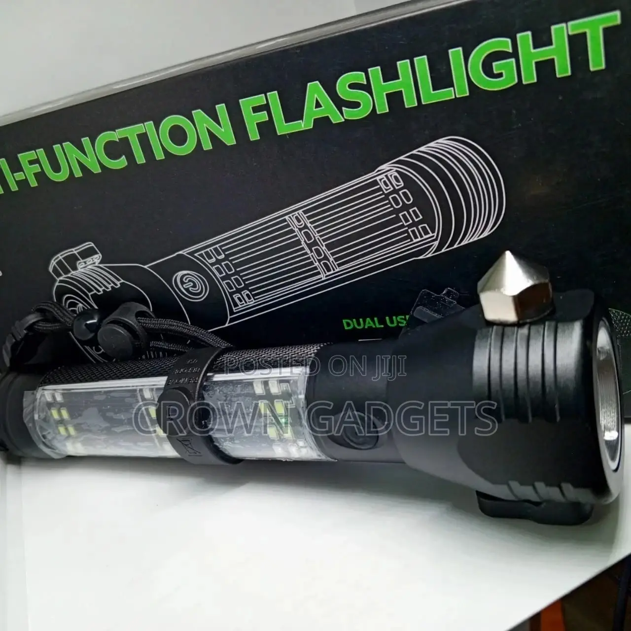 Multi Function Solar Escape Flashlight Torchlight