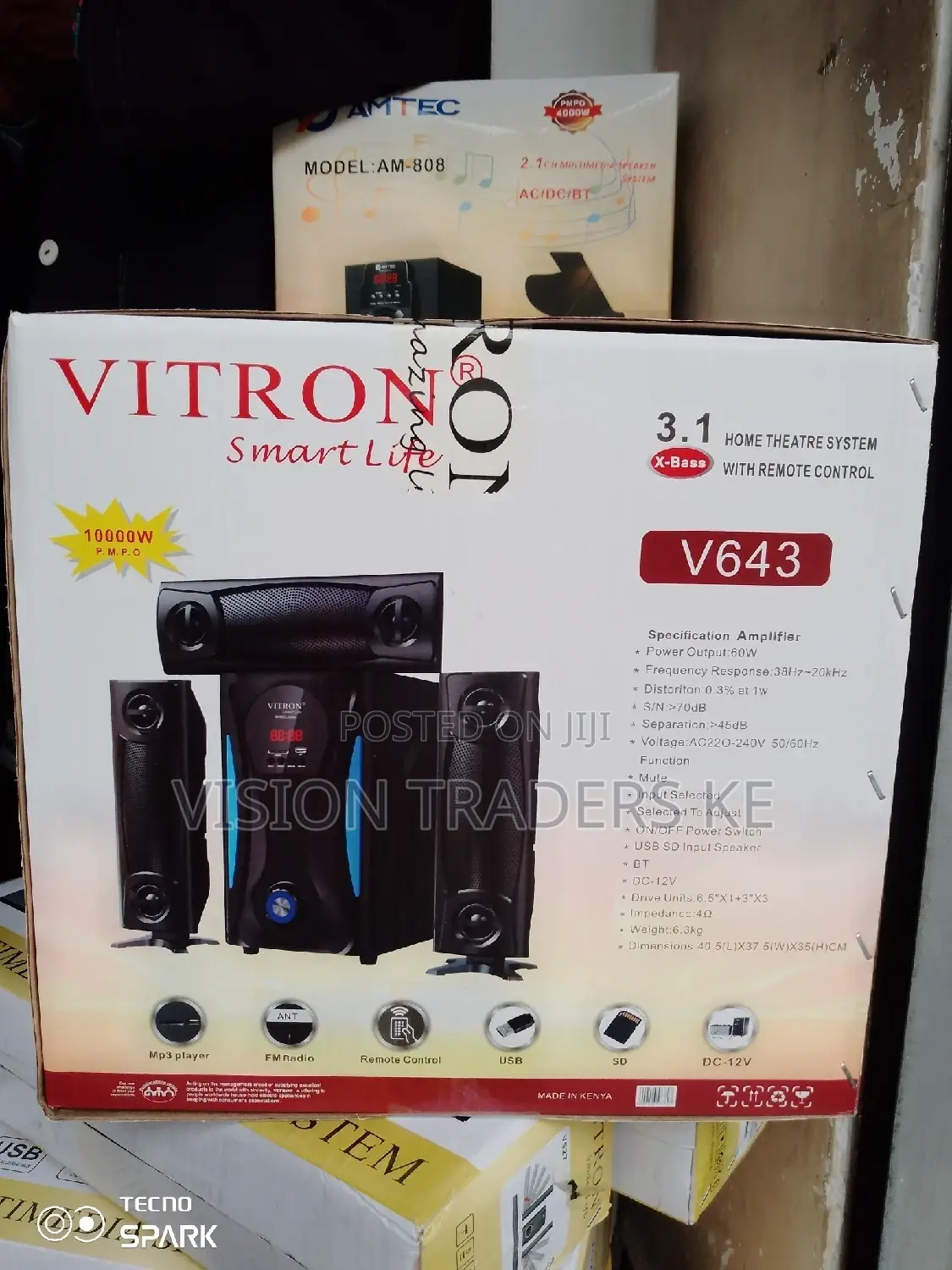 Vitron V643 3.1CH Home Theatre System With Remote Control
