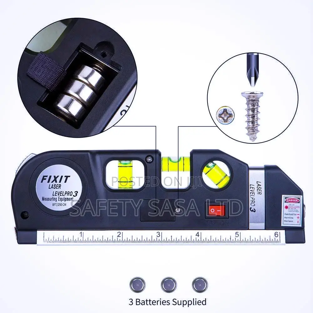 Combine Spirit Level + Laser Ruler + Tape Measure + Ruler