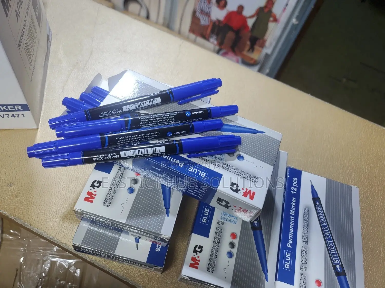 Premium Slim Permanent Marker Pens Black, Blue, Red, Green