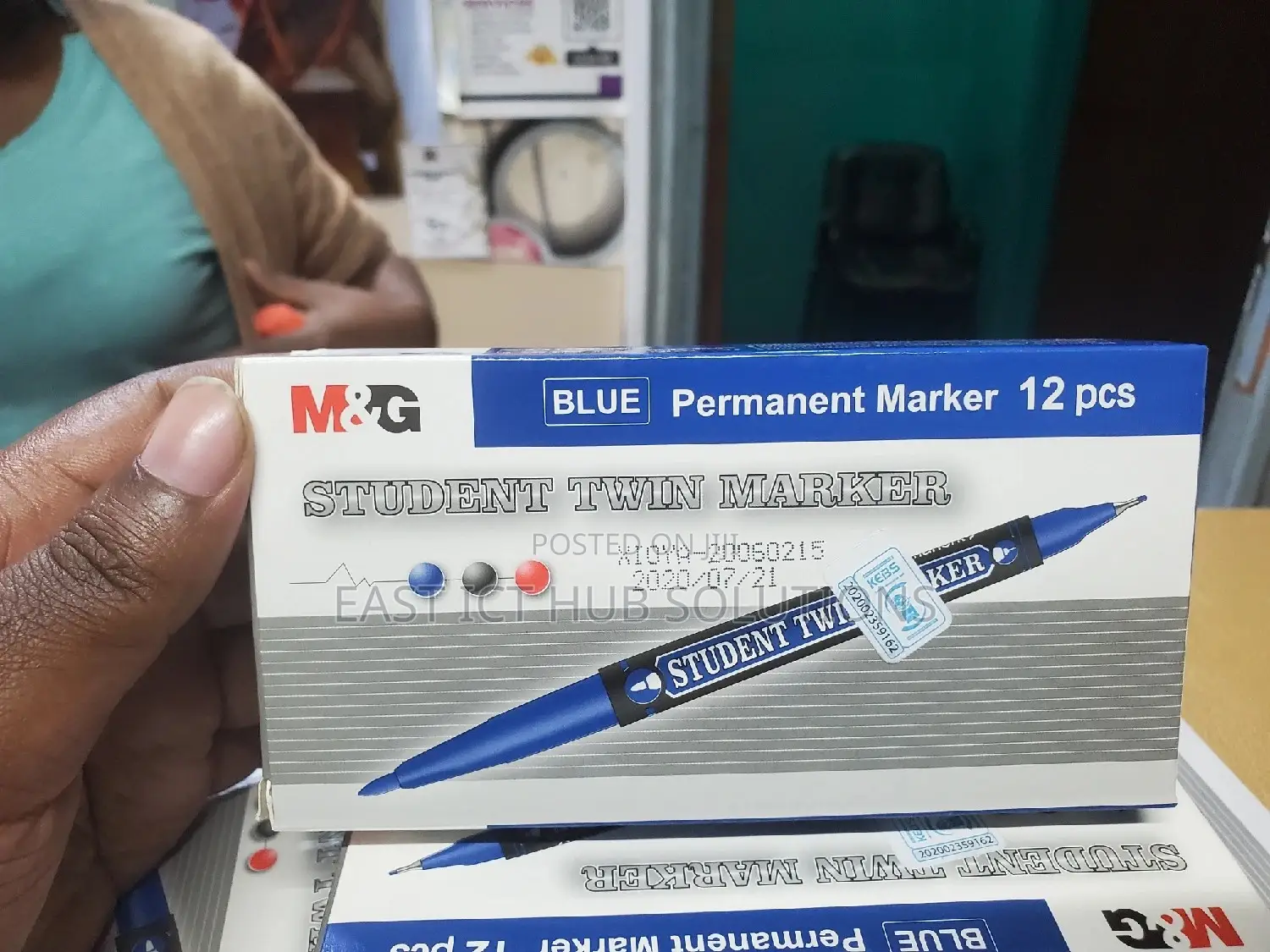 Premium Slim Permanent Marker Pens Black, Blue, Red, Green