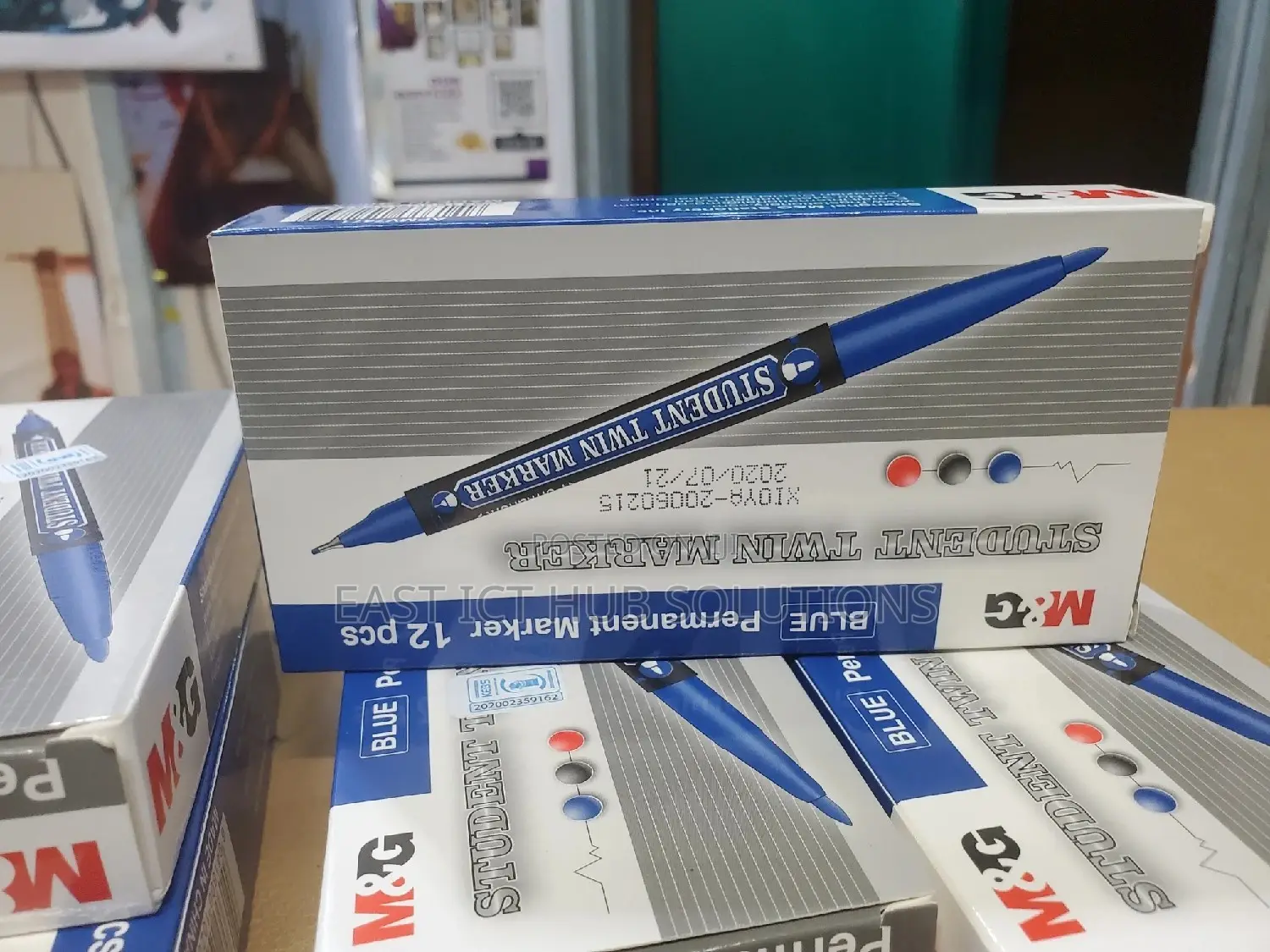 Premium Slim Permanent Marker Pens Black, Blue, Red, Green