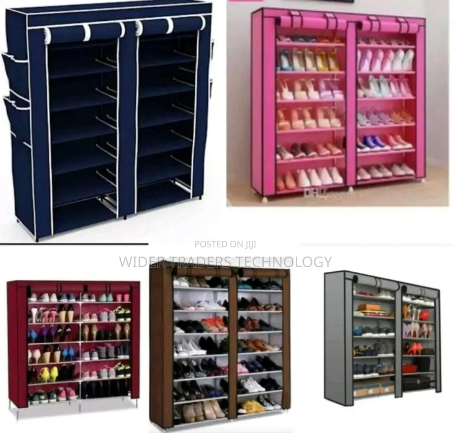 Double Shoe Rack With Canvas
