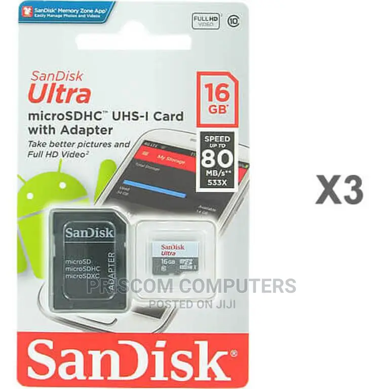 16GB Memory Card - Sandisk 3.0 Speed