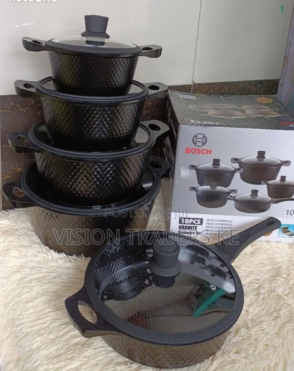 Bosch Granite Cookware Set Black