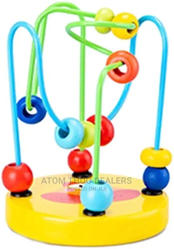 Kids Wooden Multi-Functional Funny Mini Round Beads Puzzle