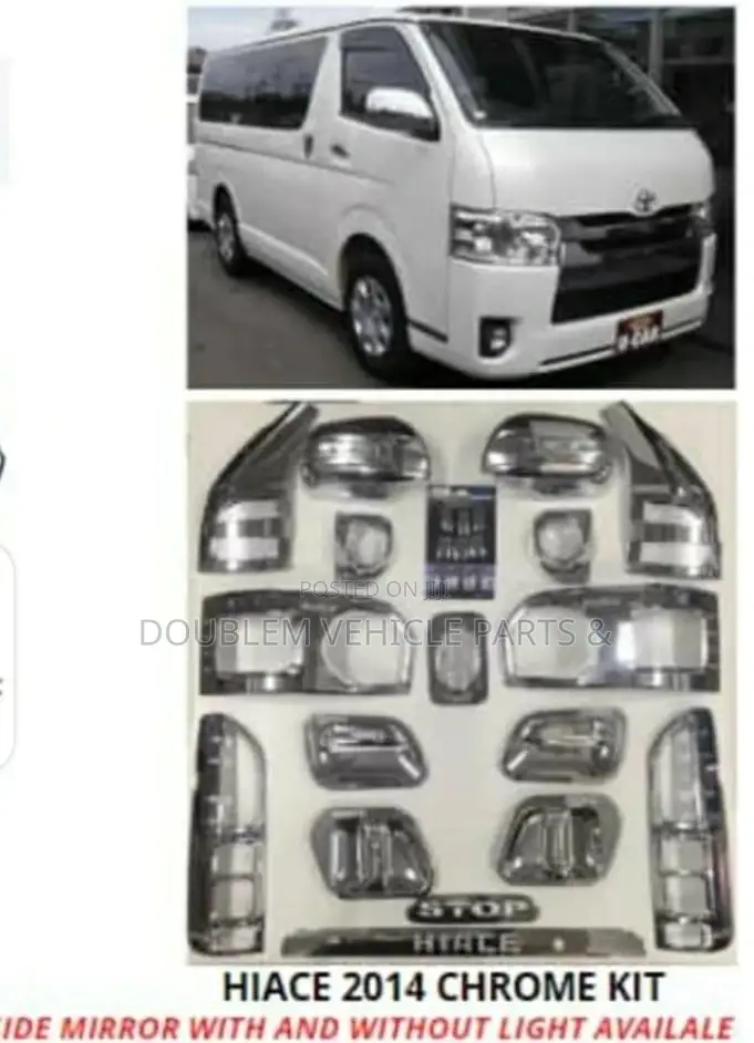 Chrome Kit Toyota Hiace 2014-2015 New Model/9l/Box