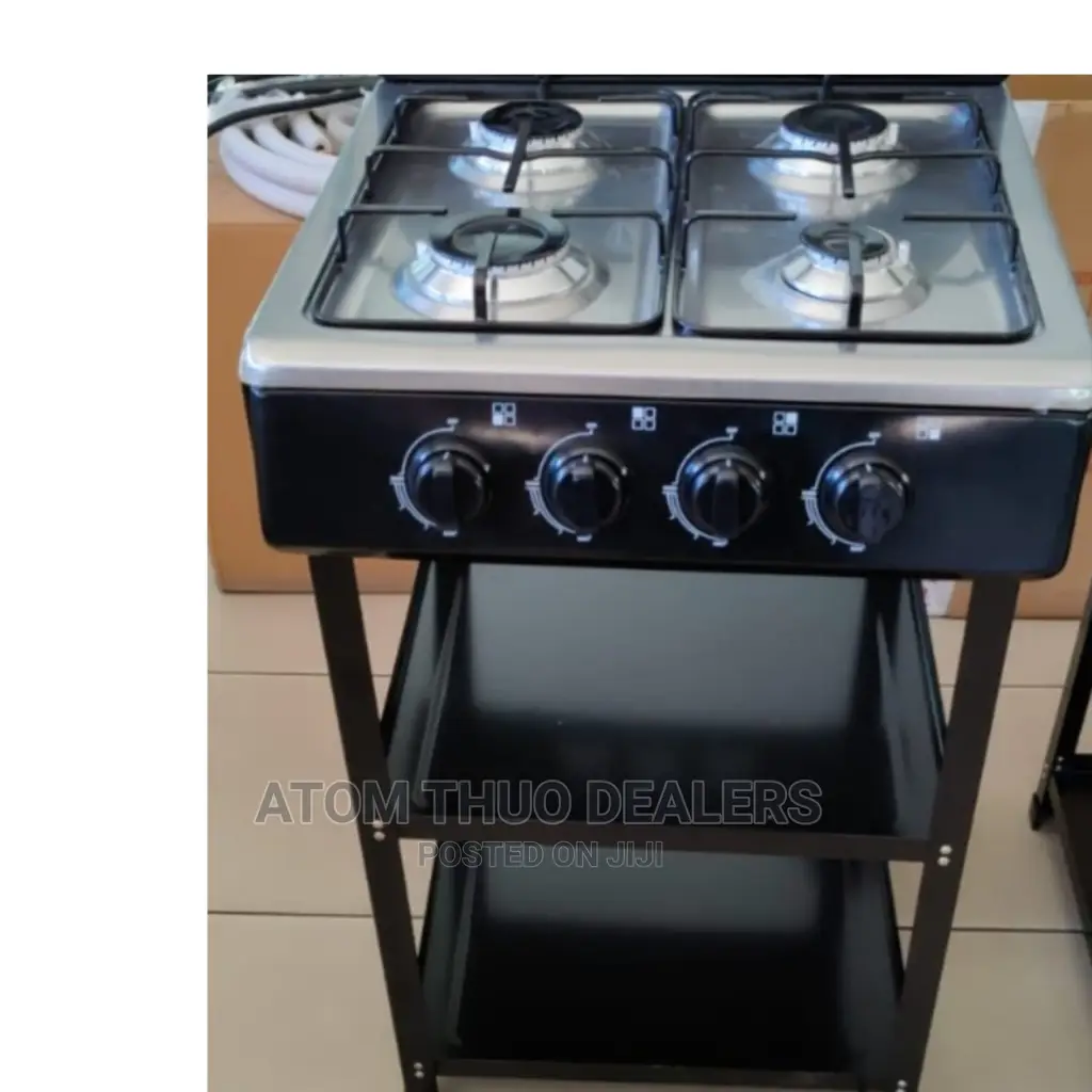 Ramtons Cooker, 4 Gas Burner With Stand and Shelves .,.,.,