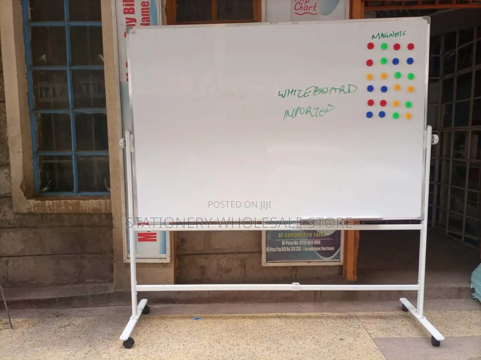 Whiteboard 6ftx4ft White Board With Portable Wheeled Stand