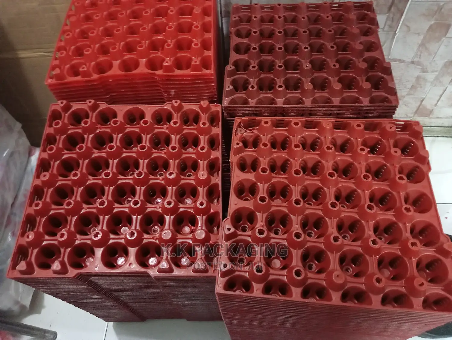 Empty Plastic Egg Trays