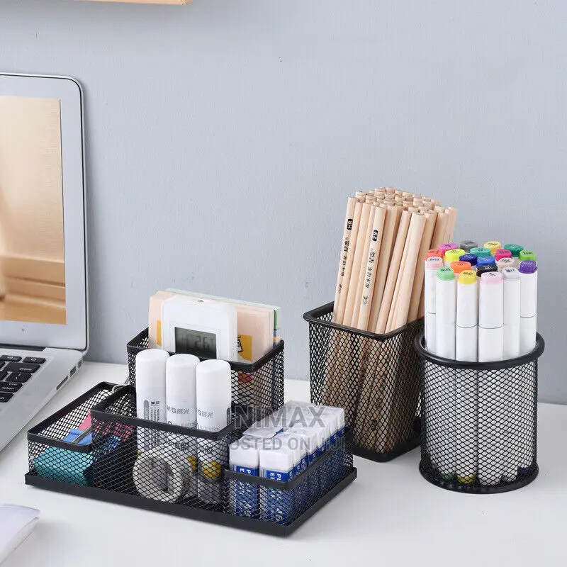 Pen Holder Metal Wire Mesh Pencil Container
