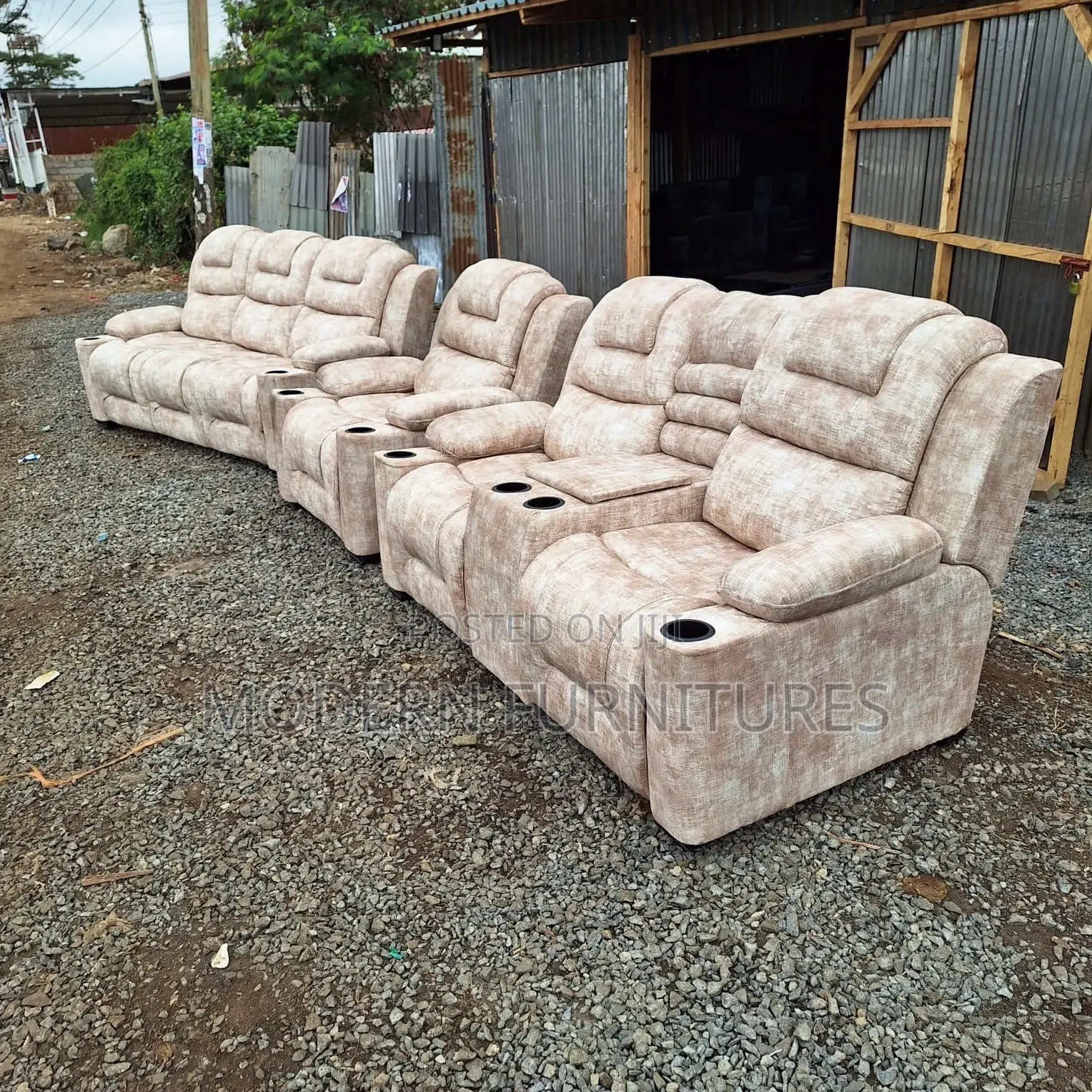 6 Seater Semi-Recliner Sofa