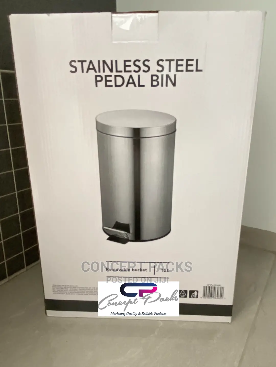 12l Stainless Steel Pedal Dustbin / Trashbin
