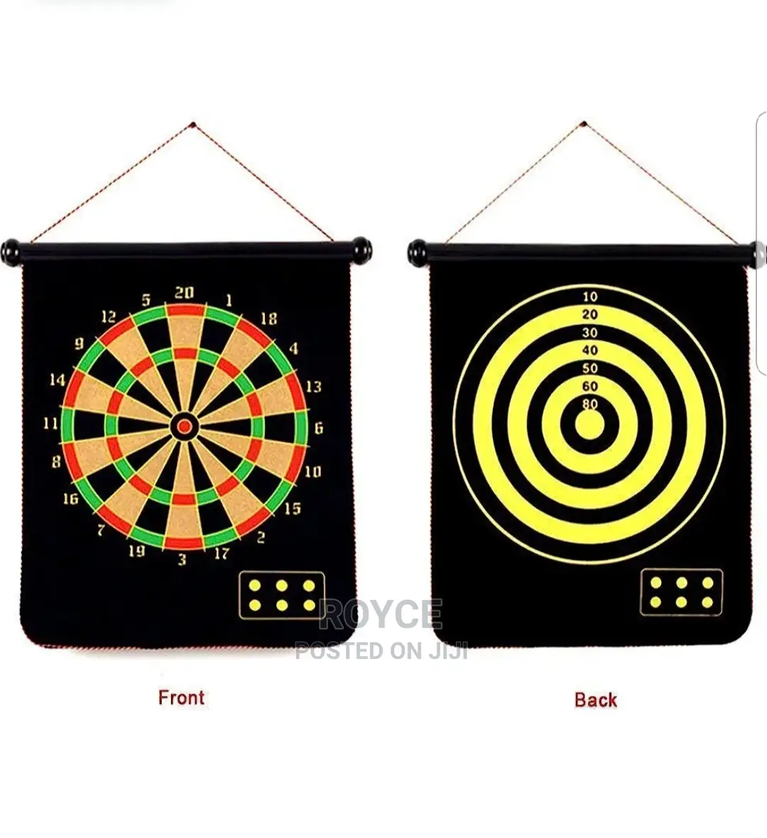 Foldable Magnetic Fabric Dartboard