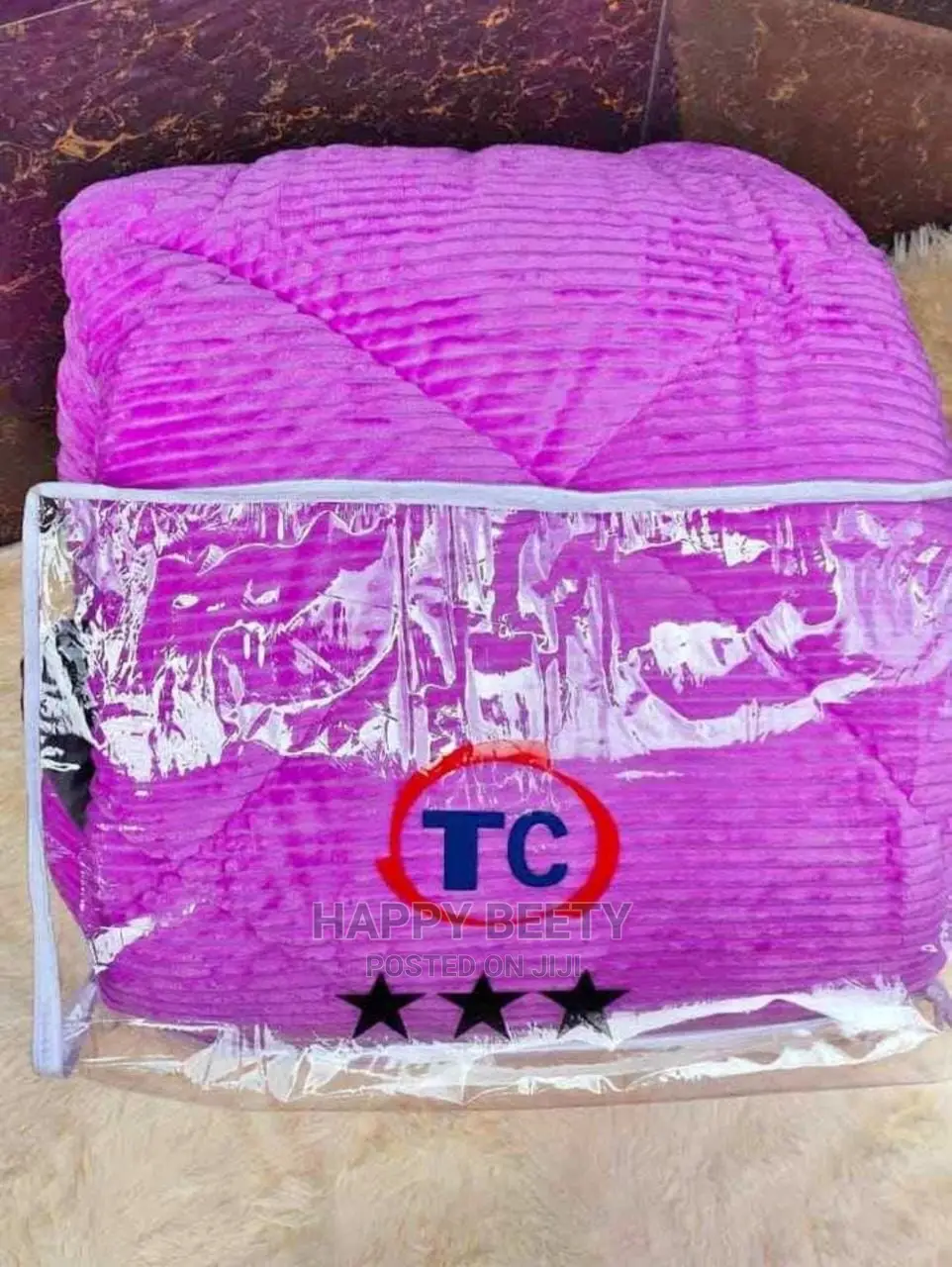 *Tc Velvet Duvet Set(Duvet,Bedsheet and Pillow Case)