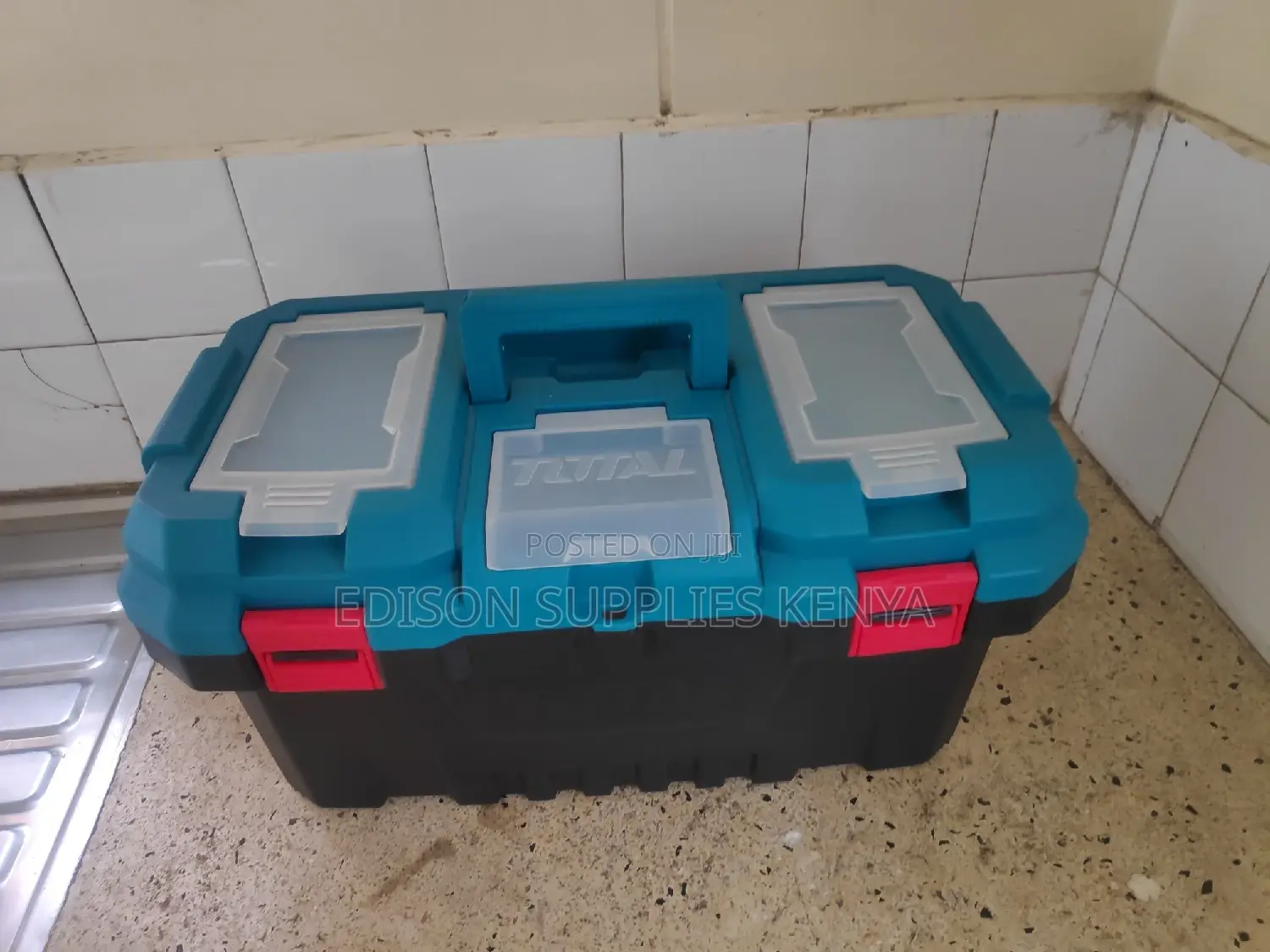 Tool Box 20" Total Big Plastic Toolbox 20 Inch Strong Good Quality