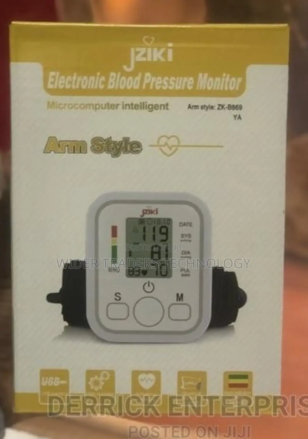 Jziki Arm Blood Pressure Monitor,Automatic Digital Upper