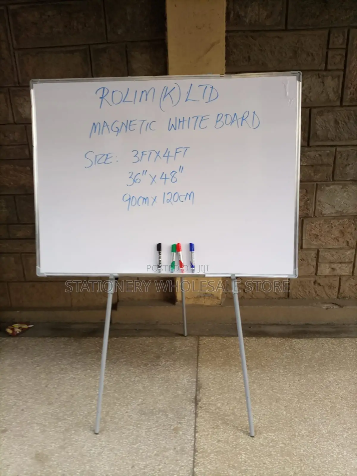 Whiteboard 3x4, 4 Markers,1 Eraser and Whiteboard Standstand