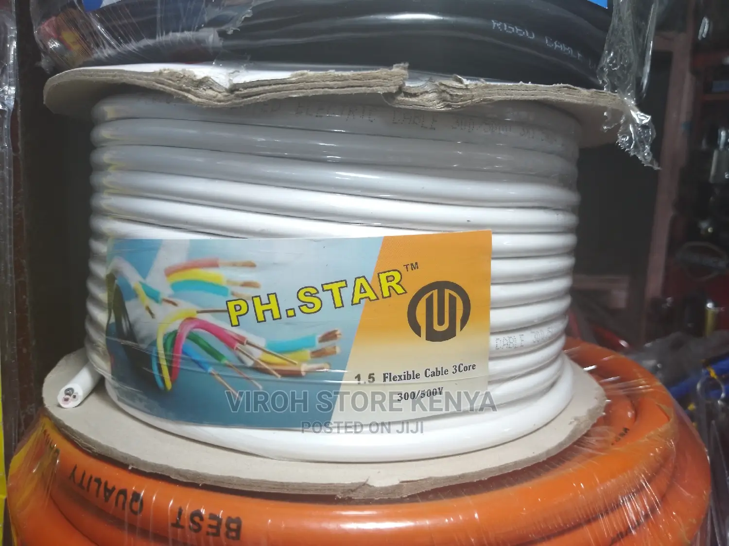 P.H Star 1.5mm Flexible Cable 3 Core 300/500v Wiring Cable