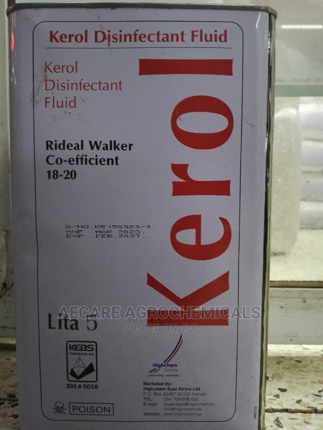 Kerol Disinfectant 5litres